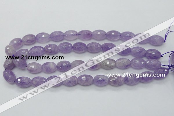 CNA316 15.5 inches 13*18mm faceted rice natural lavender amethyst beads