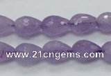 CNA317 15.5 inches 10*14mm faceted teardrop natural lavender amethyst beads