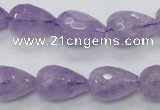 CNA318 15.5 inches 12*16mm faceted teardrop natural lavender amethyst beads