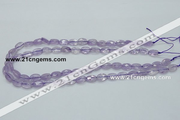 CNA328 15.5 inches 8*12mm faceted oval natural lavender amethyst beads