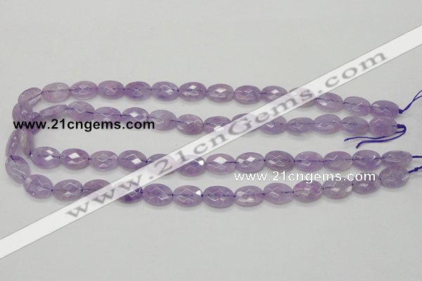 CNA329 15.5 inches 10*14mm faceted oval natural lavender amethyst beads