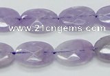 CNA330 15.5 inches 13*18mm faceted oval natural lavender amethyst beads