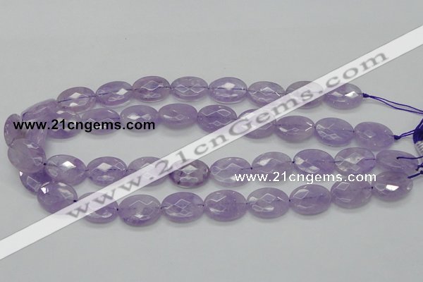 CNA331 15.5 inches 15*20mm faceted oval natural lavender amethyst beads