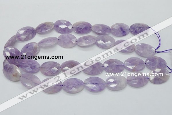 CNA332 15.5 inches 18*25mm faceted oval natural lavender amethyst beads