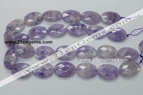 CNA333 15.5 inches 22*30mm faceted oval natural lavender amethyst beads