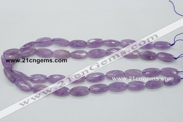 CNA334 15.5 inches 10*20mm faceted oval natural lavender amethyst beads