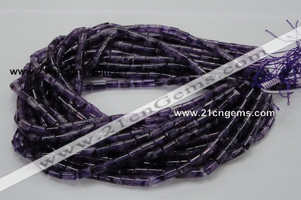 CNA34 15.5 inches 6*10mm column grade A natural amethyst beads