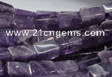 CNA36 15.5 inches 8*12mm cuboid grade AB natural amethyst beads