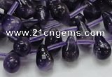 CNA37 15.5 inches 8*12mm teardrop grade A natural amethyst beads