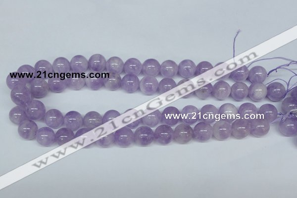 CNA404 15.5 inches 14mm round natural lavender amethyst beads