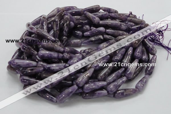 CNA41 15.5 inches 10*30mm teardrop grade AB natural amethyst beads