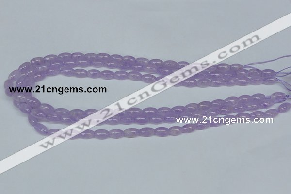 CNA410 15.5 inches 6*10mm rice natural lavender amethyst beads