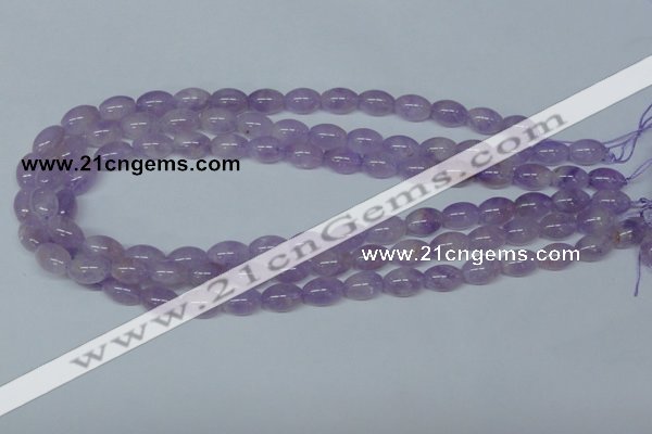 CNA411 15.5 inches 8*12mm rice natural lavender amethyst beads