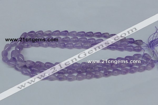 CNA416 15.5 inches 8*12mm teardrop natural lavender amethyst beads