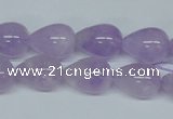 CNA417 15.5 inches 10*14mm teardrop natural lavender amethyst beads