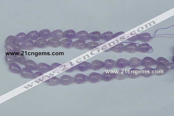 CNA417 15.5 inches 10*14mm teardrop natural lavender amethyst beads