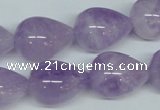 CNA419 15.5 inches 15*20mm teardrop natural lavender amethyst beads