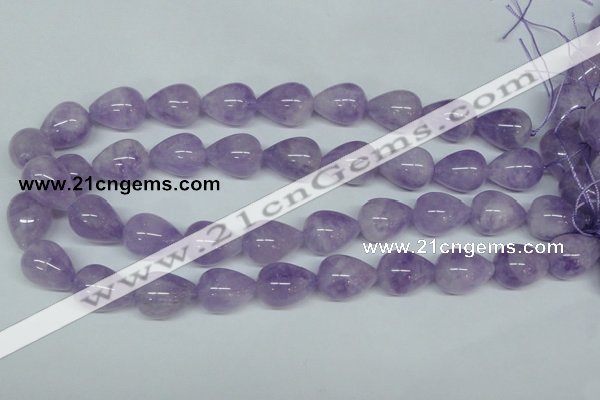 CNA419 15.5 inches 15*20mm teardrop natural lavender amethyst beads