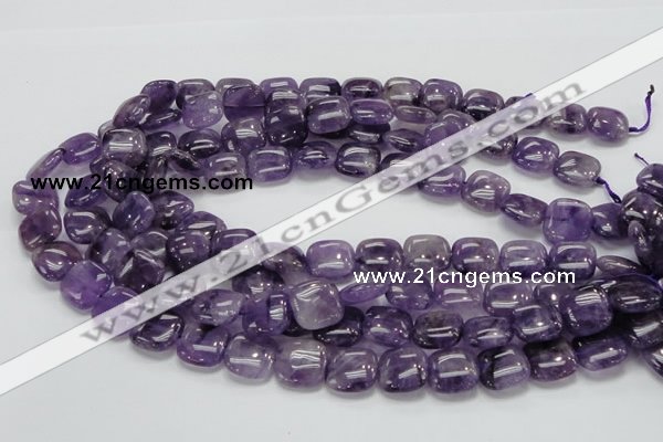 CNA42 15.5 inches 15*15mm square grade A natural amethyst beads