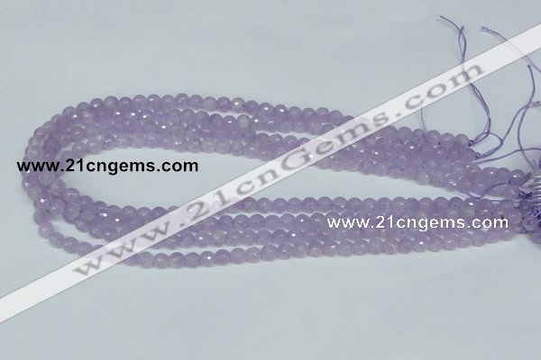 CNA421 15.5 inches 6mm faceted round natural lavender amethyst beads