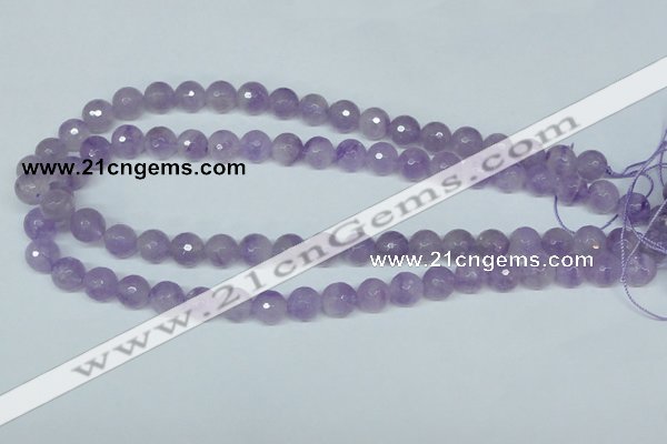 CNA423 15.5 inches 10mm faceted round natural lavender amethyst beads