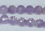 CNA424 15.5 inches 12mm faceted round natural lavender amethyst beads