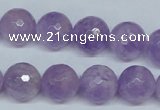 CNA425 15.5 inches 14mm faceted round natural lavender amethyst beads