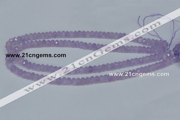 CNA427 4*8mm faceted rondelle natural lavender amethyst beads