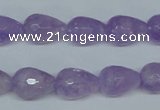 CNA430 10*14mm faceted teardrop natural lavender amethyst beads