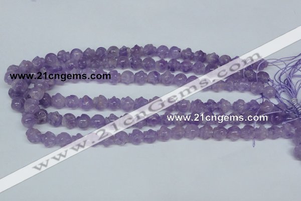 CNA433 15.5 inches 12*12mm skull shape natural lavender amethyst beads