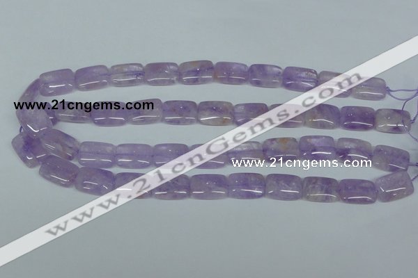 CNA441 15.5 inches 15*20mm rectangle natural lavender amethyst beads