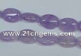 CNA443 15.5 inches 10*12mm oval natural lavender amethyst beads