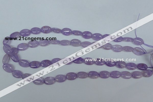 CNA443 15.5 inches 10*12mm oval natural lavender amethyst beads