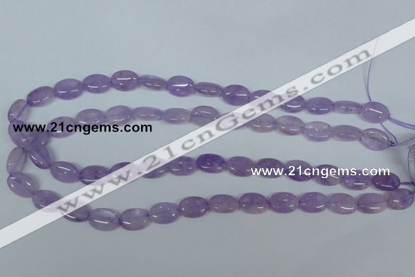 CNA444 15.5 inches 10*14mm oval natural lavender amethyst beads