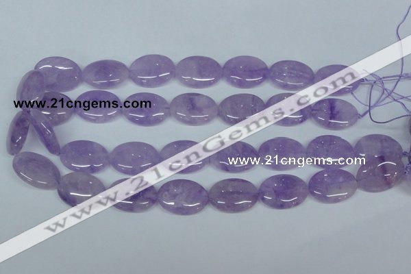 CNA449 15.5 inches 18*25mm oval natural lavender amethyst beads