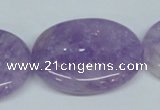 CNA451 15.5 inches 25*30mm oval natural lavender amethyst beads