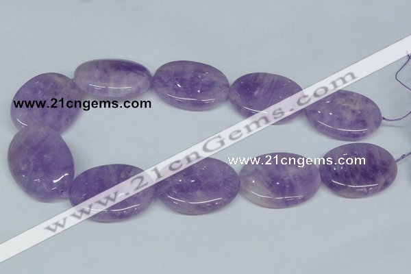 CNA451 15.5 inches 25*30mm oval natural lavender amethyst beads