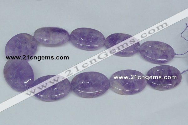 CNA452 15.5 inches 30*40mm oval natural lavender amethyst beads