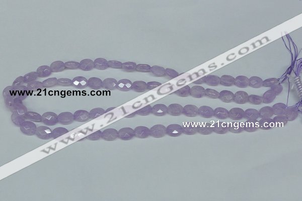 CNA453 15.5 inches 8*12mm faceted oval natural lavender amethyst beads