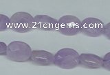 CNA454 15.5 inches 10*12mm faceted oval natural lavender amethyst beads