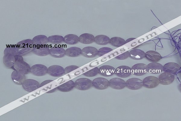 CNA456 15.5 inches 15*20mm faceted oval natural lavender amethyst beads