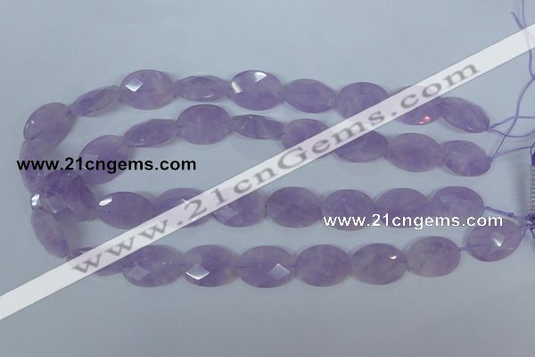 CNA457 15.5 inches 16*22mm faceted oval natural lavender amethyst beads