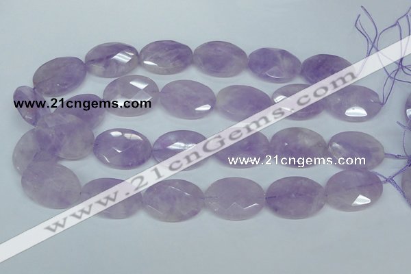 CNA459 15.5 inches 22*30mm faceted oval natural lavender amethyst beads