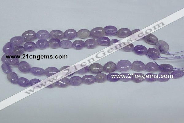 CNA465 15.5 inches 10*14mm nugget natural lavender amethyst beads