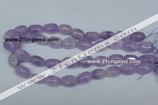 CNA466 15.5 inches 14*18mm nugget natural lavender amethyst beads