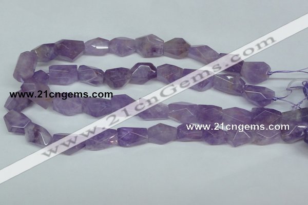 CNA467 15.5 inches 18*24mm faceted nugget natural lavender amethyst beads