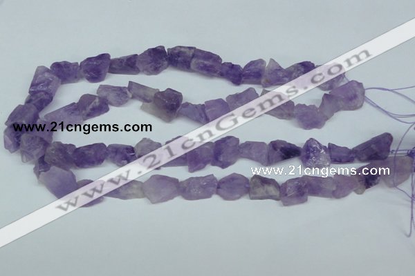 CNA468 15.5 inches 13*15mm nugget natural lavender amethyst beads