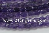 CNA50 15.5 inches 6*7mm faceted rice grade A natural amethyst beads