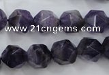 CNA505 15 inches 14mm faceted nuggets amethyst gemstone beads