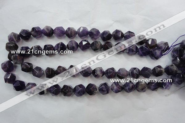 CNA506 15 inches 16mm faceted nuggets amethyst gemstone beads